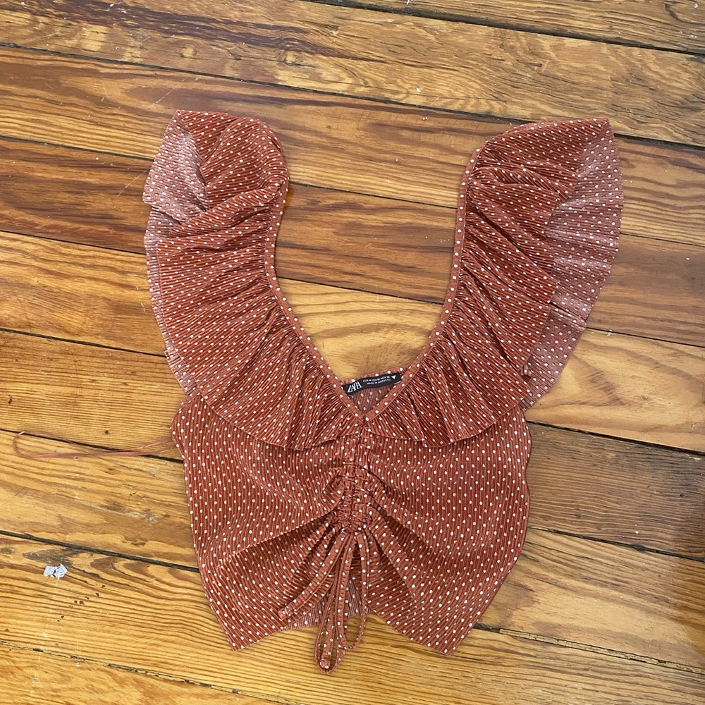 Zara Cropped Polka Dot Tank